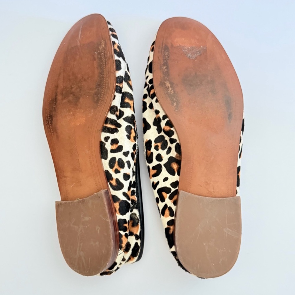 Leopard Print Loafers Size 9 Sam Edelman Loraine Flats Chic Workwear Statement - Picture 6 of 6